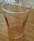 Mid Century Modern Set Of 6 Vintage Pink Depression Glass Juice Glasses Retro — photo 8