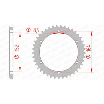 AFAM Standard Stahlritzel hinten 12502 - 520 für: BAJA YFZ YFM DXR YFS XT BLASTE