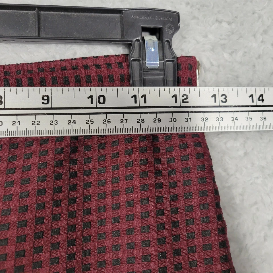 Forever 21 Pantalones Mujer Pequeños Rojo Negro Cuadros Ajustados Cremallera Lateral Leggings 25x28 Foto 3 de 4