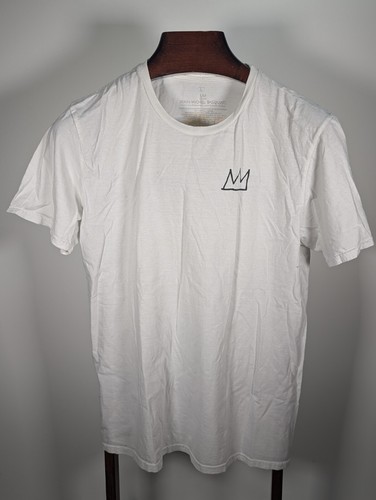 Jean Michel Basquiat weißes T-Shirt - "Angeln" Rücken Grafik Größe Large - Bild 2 von 8