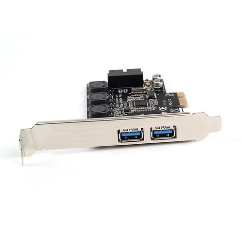 USB 3.0 2 porty + 19 pin USB Header PCI-e Karta Adapter PCI Express do 20 pinów - Zdjęcie 6 z 9