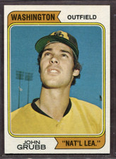1974 Topps Set-Break # 32 Johnny Grubb NM-MT OR BETTER (variation) *JAYSACE*