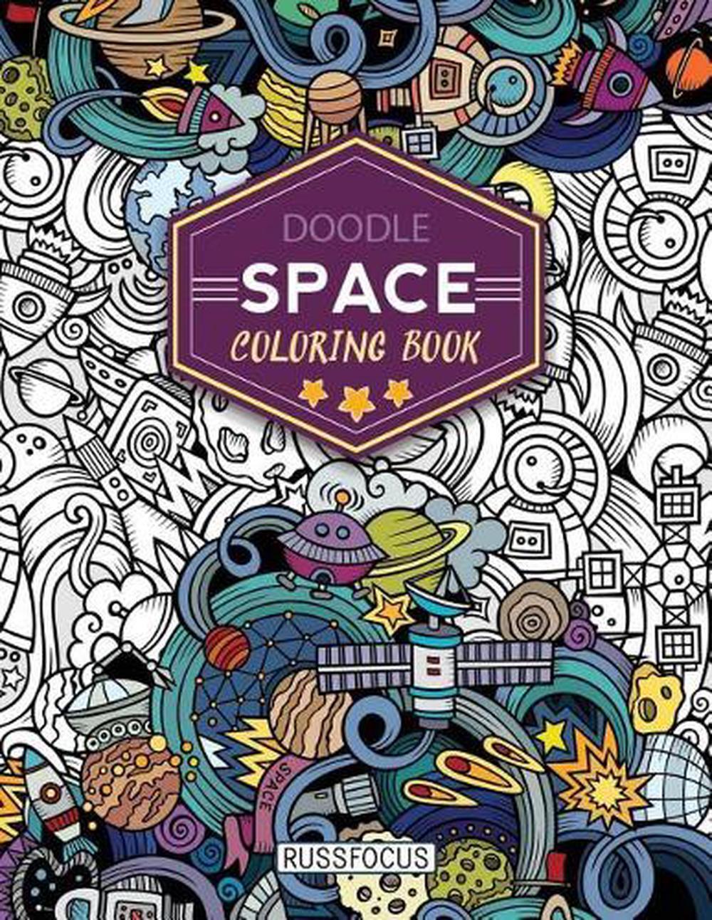 Doodle Space Coloring Book Adult Coloring Book Wonderful Space