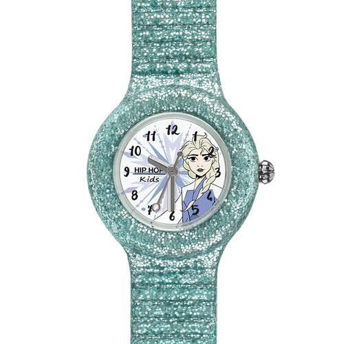 OROLOGIO BIMBA IN SILICONE DISNEY FROZEN 2 ELSA GLITTER \