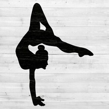 Gymnast Handstand Cut out, Wood plaque sign,wood Crafts,Craft supply, 