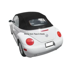 VW Beetle 2003-2010 Convertible Soft Top w/ Glass Window, Twill Cloth RPC, Black