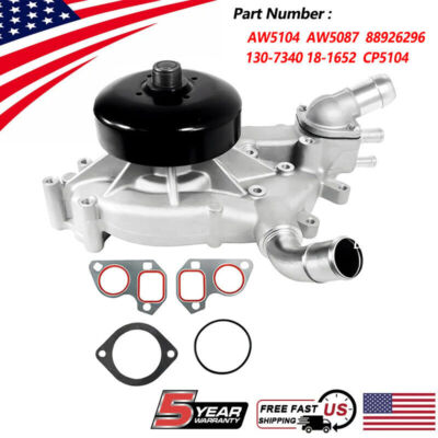 Water Pump W/ Thermostat For Chevy Silverado GMC Sierra Cadillac 4.8L 5.3L 6.0L