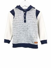 7 for All Mankind, Boys' Colorblock Sweatshirt, Grey Heather/Navy, Size 24M