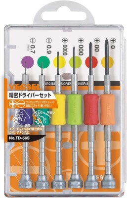 VESSEL TD-56S precision screwdriver set minimum six sets of screws +0 new F/S