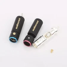 4PCS Silver Plated HIFI audio RCA connectors Male plug for interconnect cable