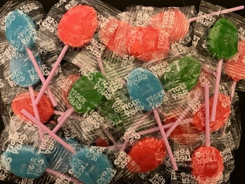 Colombina Tiger Pops EASTER POPS Egg Shaped Lollipops 3 FLAVORS 44 