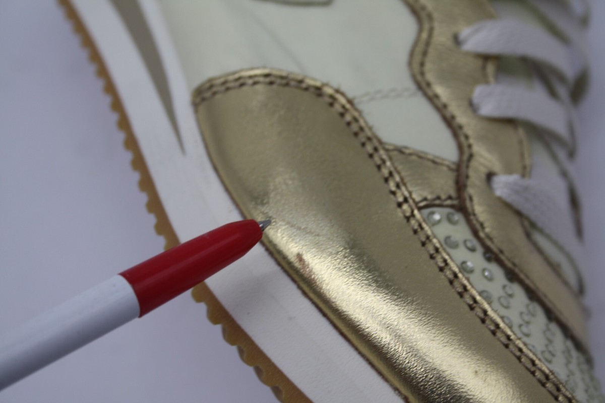 GOLDEN スニーカー 38 ゴールドグリッター ゼログランド メリット ウィングチップ オックスフォード womens