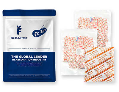 Fresh & Fresh (100 Packet) 500 CC Premium Oxygen Absorbers (2 Bag of 50 Packet)