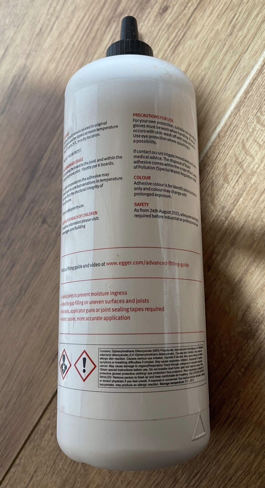 3X Bottles Egger Advanced Joint and Joist Adhesive 1KG Glue D4 PU