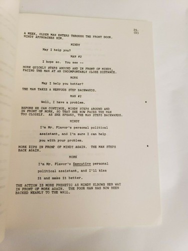 MORK AND MINDY / David Misch 1979 TV Script, Robin Williams "Mork vs. Mindy" - Picture 8 of 12