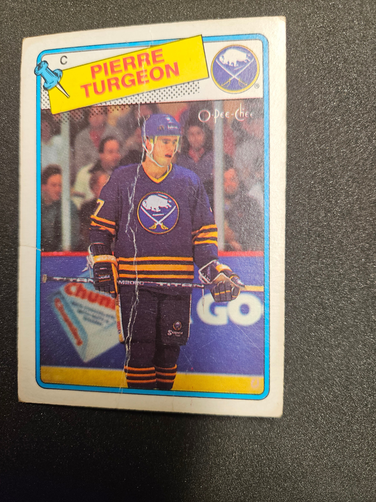 1988-89 O-Pee-Chee #194 Pierre Turgeon RC Buffalo Sabres lower Grade