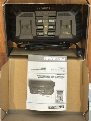 NEW Parkside Battery Pack Dual Rapid Charger (Model: PDSLG 20 A1-1)