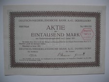 Deutsch-Niederländische Bank / Düsseldorf / 1.000 Mark / 1-1923 /