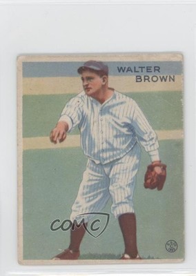 1933 Goudey Big League Chewing Gum R319 Walter Brown #192 Rookie RC