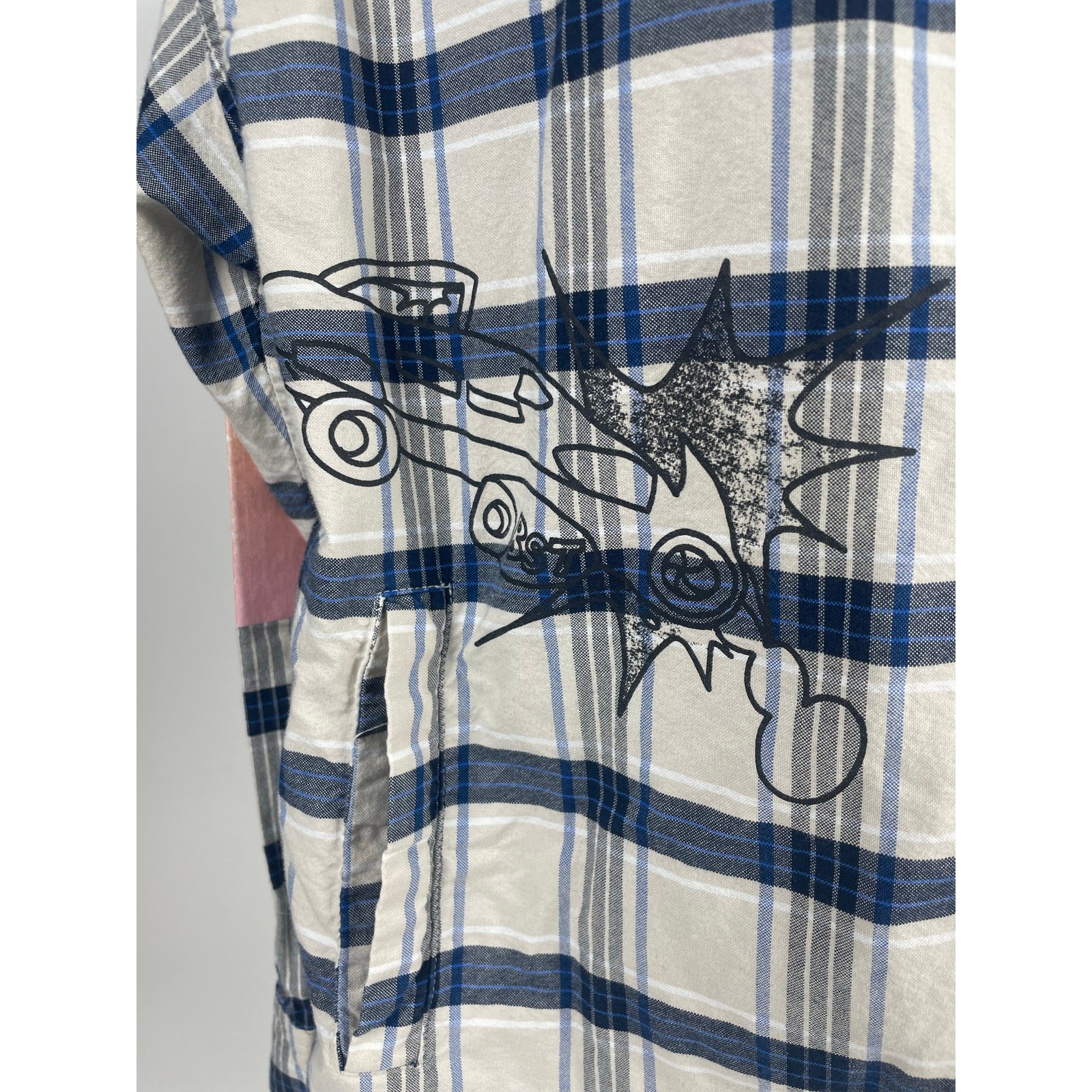 Beaster Button Down Shirt SMALL Graphic Long Slee… - image 3