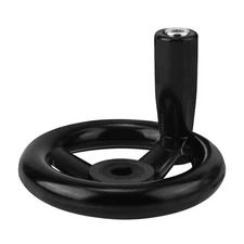 Plastic Hand Wheel with Handle 3.93 Inch Revolving Crank for Industrial Machi...