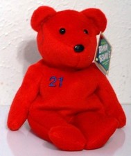 Salvino's Bamm Beano's Bear 21 Sammy Sosa 1998 New with Tags