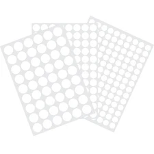 290 Pcs Self-Adhesive Screw Hole Cover Stickers for Furniture - White