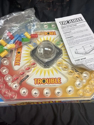 VINTAGE Trouble Pop-O-Matic Game COMPLETE Milton Bradley 1986 Kids