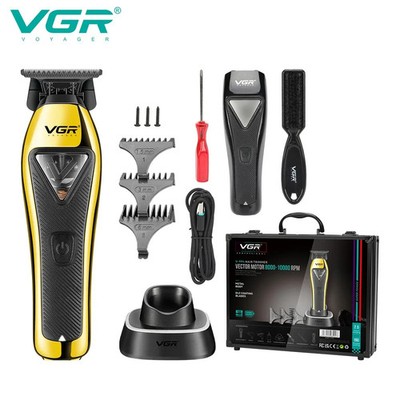 VGR Professional Hair Trimmer Rechargeable Clippers with Charging Base Men