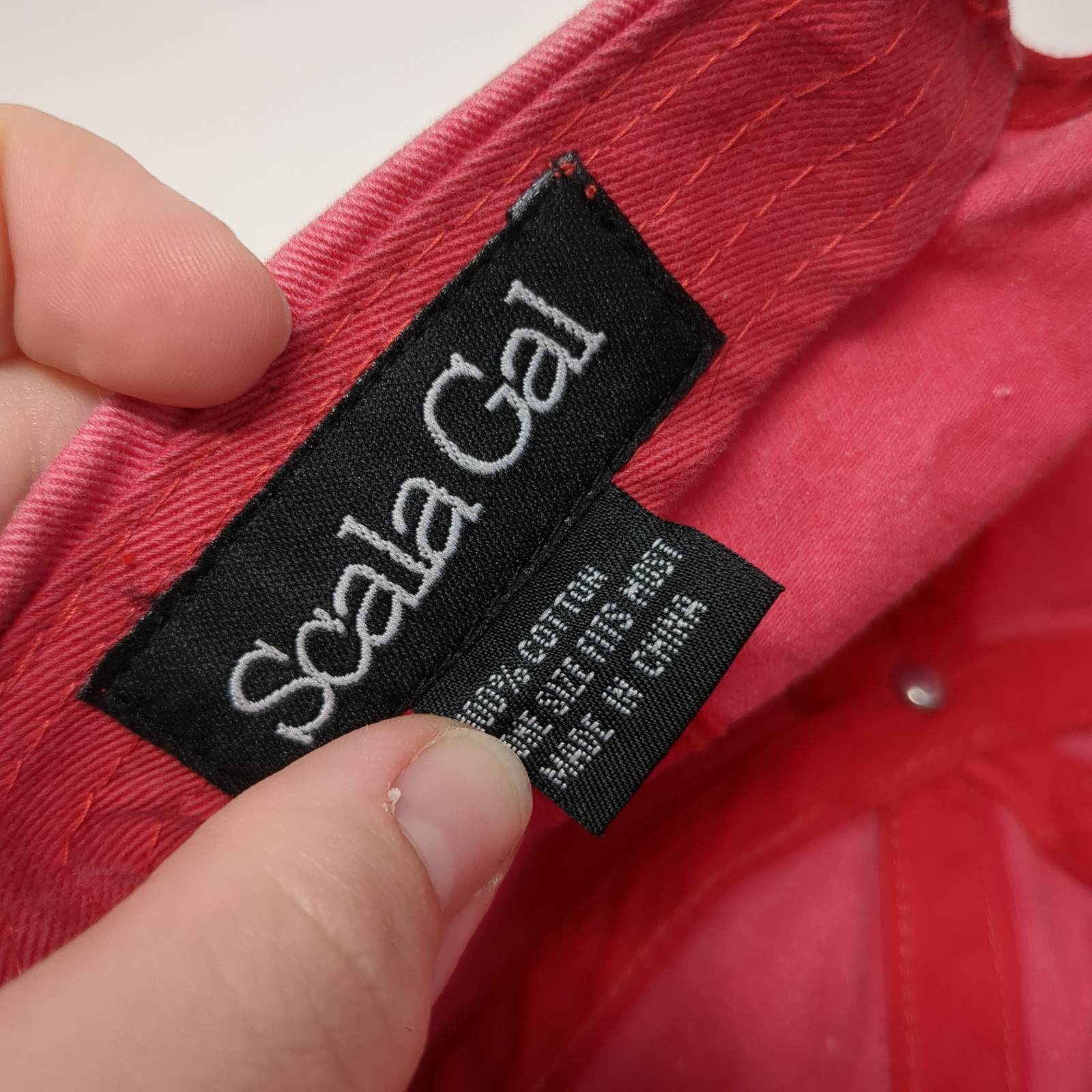 Scala Gal Strapback Baseball Hat Solid Pink One S… - image 10