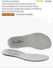 Inner Soles for Men and Women,Shock Absorbing Insoles,Wide Fitting Beige Size 12