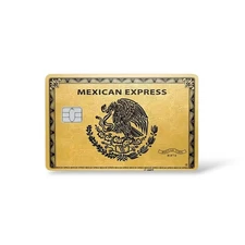Mexican Express Gold Card Credit Card Sticker Debit Skin Decal Cover Art 2