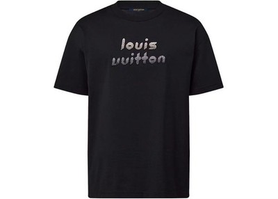 Louis Vuitton Pharrell Williams Black Cotton Gradient Bead Logo T-Shirt  Size L 