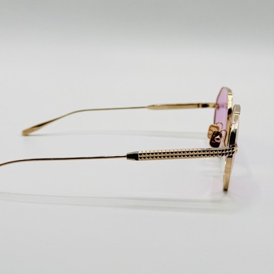 VALENTINO SUNGLASSES STUD VLX-122A GEOMETRIC WOMEN GOLD/PINK  display picture 1