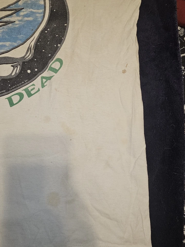 GRATEFUL DEAD SUMMER 1993 巡回赛衬衫液体蓝色 L 码 — 第 3/4 张图片