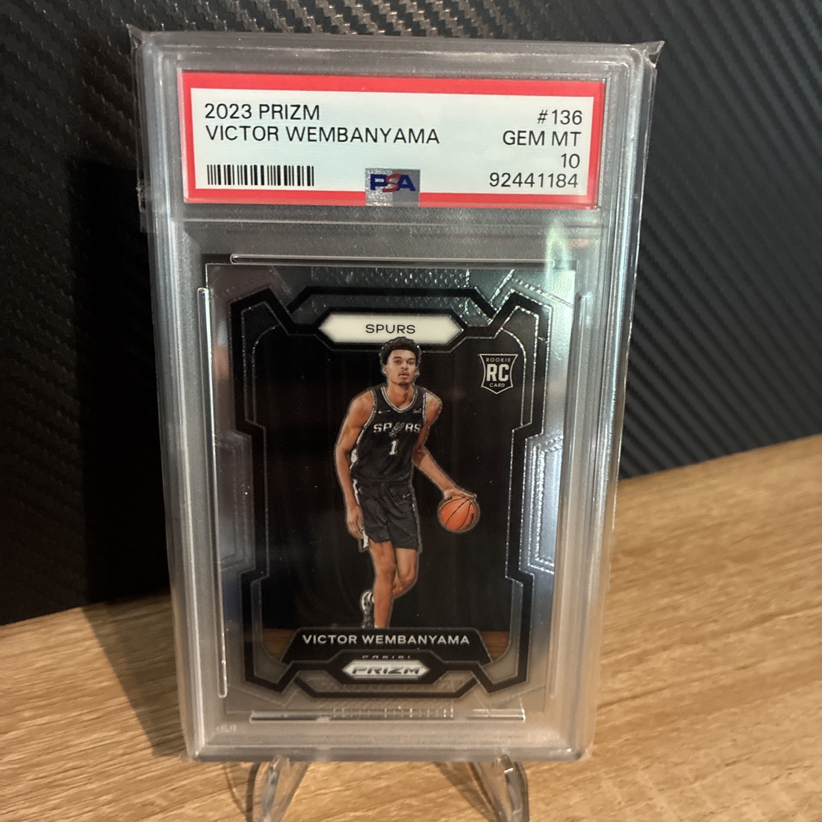 2023-24 Panini Prizm Victor Wembanyama #136 - Rookie! PSA 10! GEM MT 
