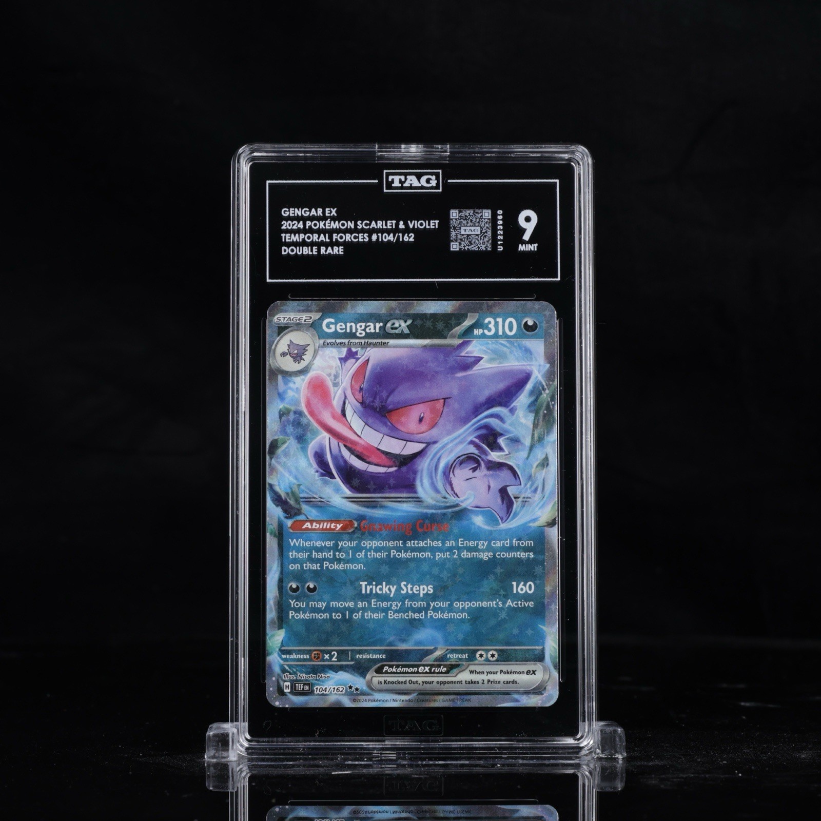 Gengar EX 104/162 Double Rare Temporal Forces Pokemon Tag 9 Mint