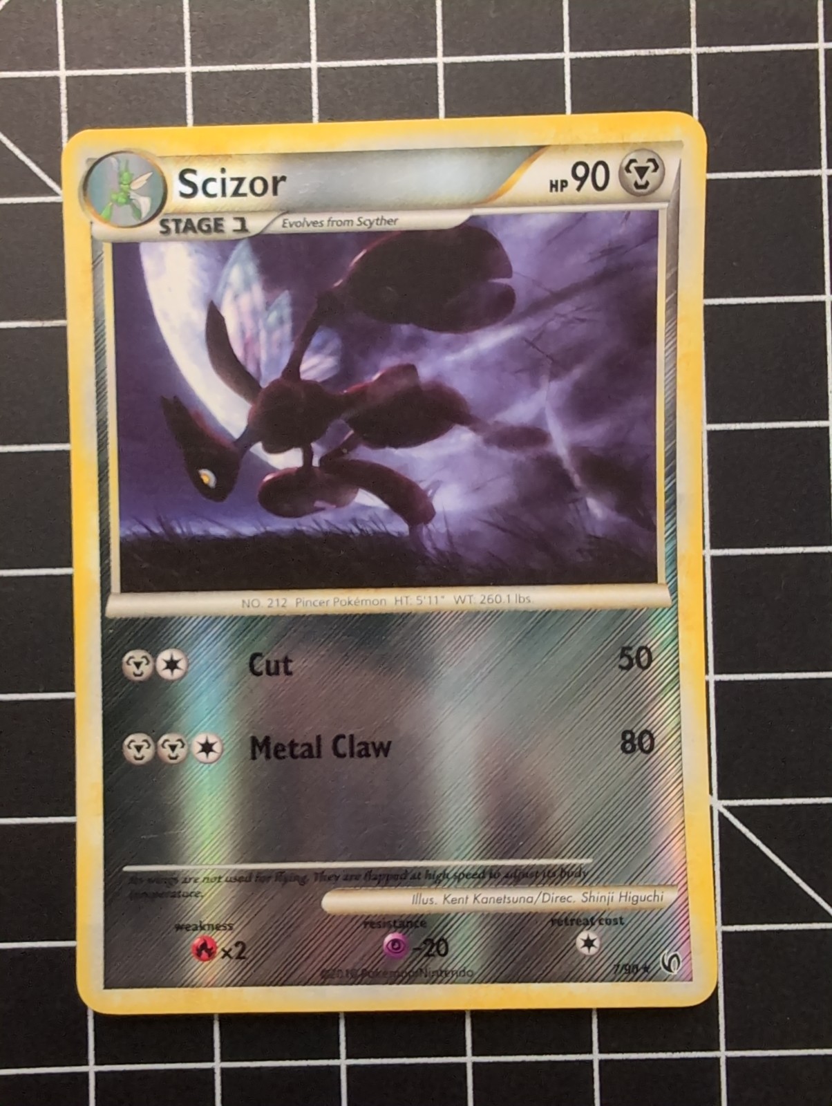 Scizor 7/90 Pokemon TCG Undaunted Reverse Holo Rare LP