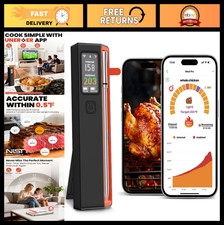 Wireless Meat Thermometer - WiFi Bluetooth, Ultra Thin Probe, 6 Sensors, Smart