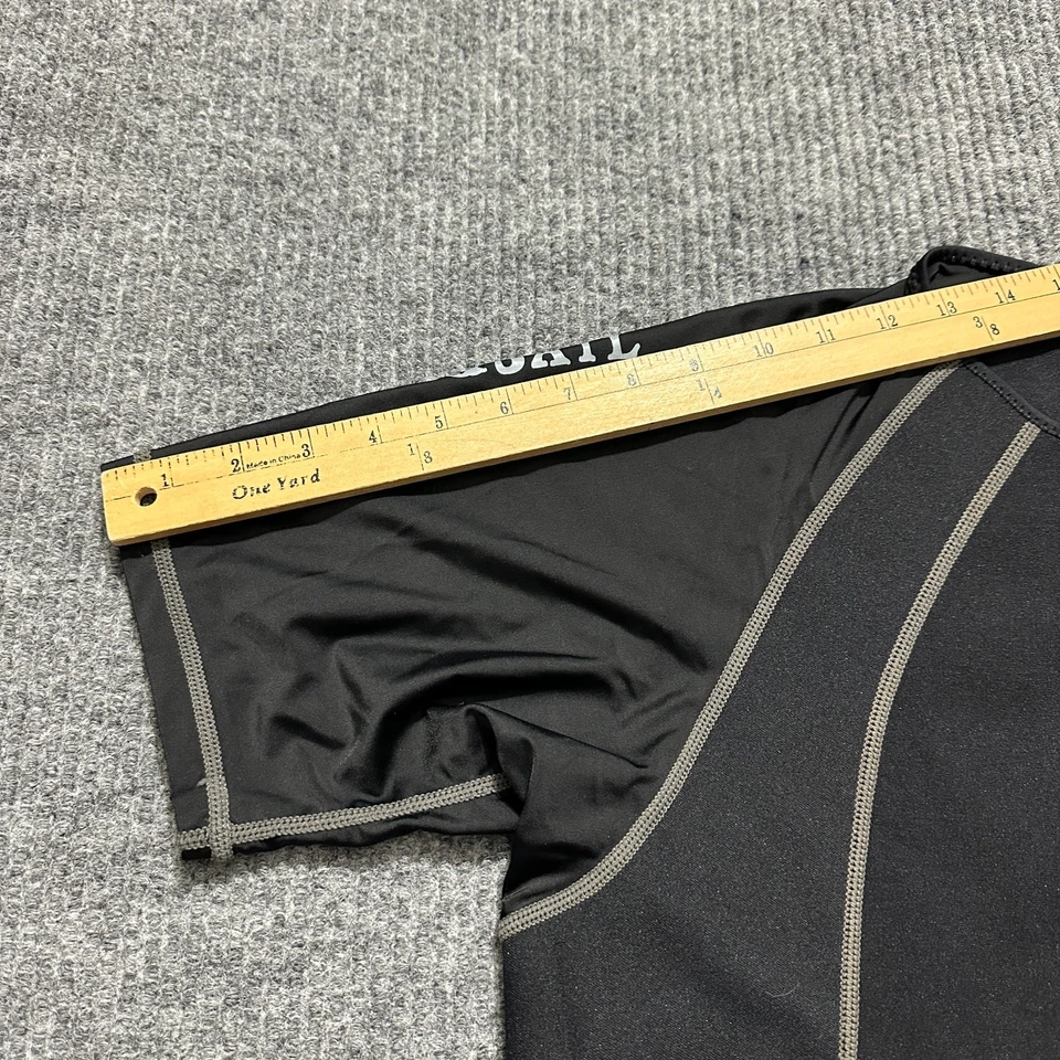 Dive & Sail Mens Rash Guard Shirt Size 2XL Black Short Sleeve Zip Swim Surf Top - Image 3 of 4