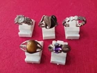 New ListingVintage Lot Of 5 925 Sterling Silver  Rings. 18.3 Grams. Various Sizes