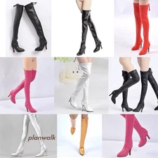 Female Sexy Shoes Knee High Boots 1/12 Fit for 6" Unique Action Figure PH UD