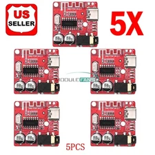 5 Pcs 3.7-5V Bluetooth 5.1 Audio Receiver Module MP3 Decoder Amplifier Board US