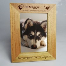 Personalised Memorial Photo Frame For Dog Pet In Memory Gift Dog Puppy Memorial