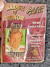 Steve Kinser 1995 Action Packed Badge of Honor Pin NASCAR Driver