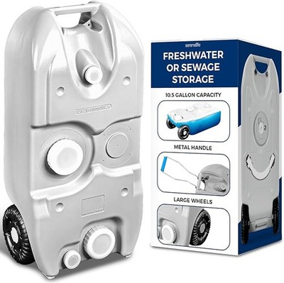 RV Water Tank SereneLife 10 Gallon Portable Wheels