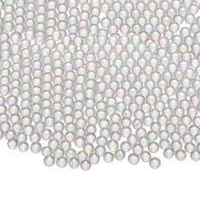 Iridescent Tiny Glass Bubble Beads, 2.5-3.0mm 20g No Hole, Clear White,2pcs