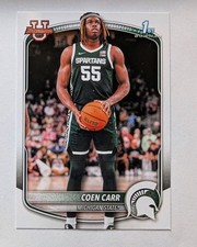 2025-26 Bowman Basketball Prospects 1st Bowman BPP-35 Coen Carr, Michigan State