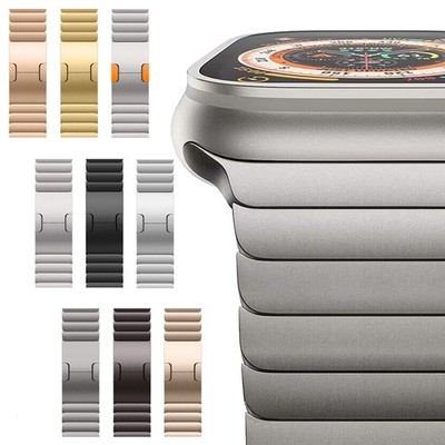 Stainless Steel Link Bracelet Band for Apple Watch 49mm Ultra 3 2 | S11 10 9 8 7
