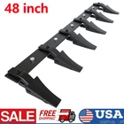 Bucket Tooth Bar 48'' Tractor Bucket 6 Teeth Bar Heavy Duty Steel Protection